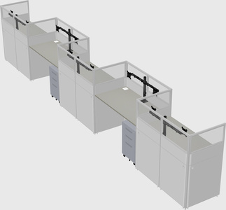 Rectangular cubicles