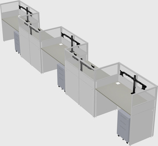 Rectangular cubicles