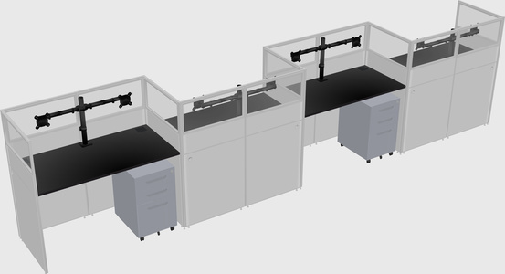 Rectangular cubicles