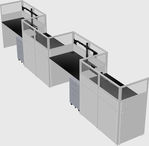 Rectangular cubicles