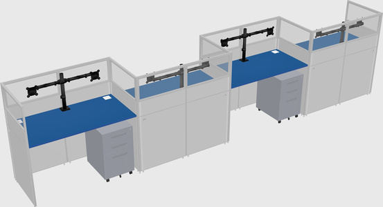 Rectangular cubicles