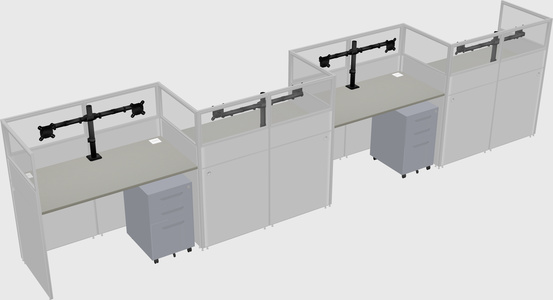 Rectangular cubicles