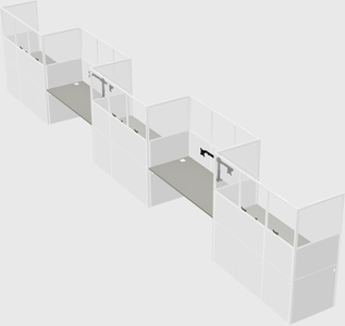 Rectangular cubicles