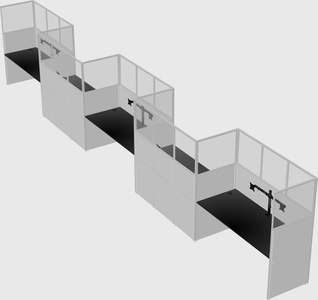 Rectangular cubicles