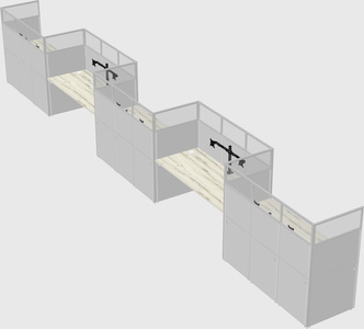 Rectangular cubicles
