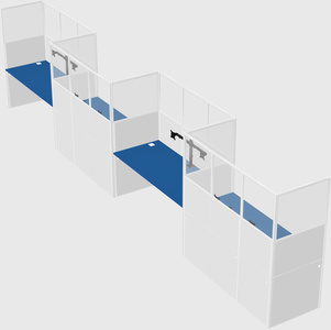 Rectangular cubicles