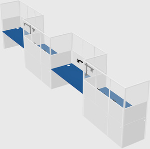Rectangular cubicles
