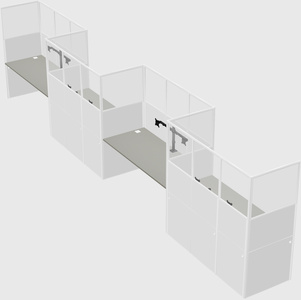 Rectangular cubicles