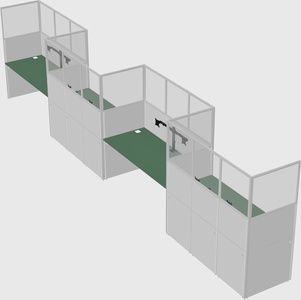 Rectangular cubicles