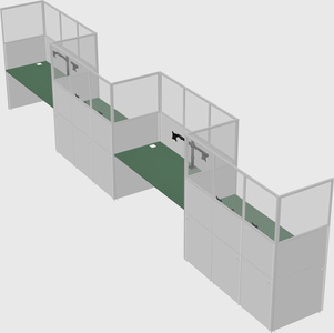 Rectangular cubicles