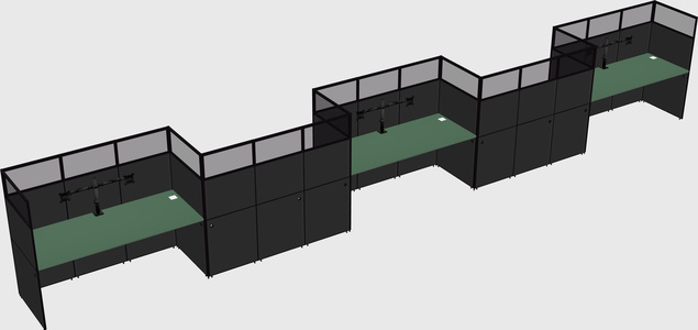 Rectangular cubicles