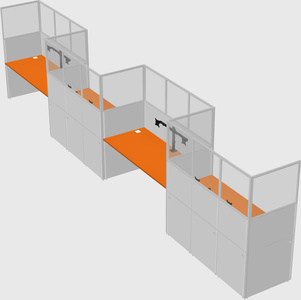 Rectangular cubicles
