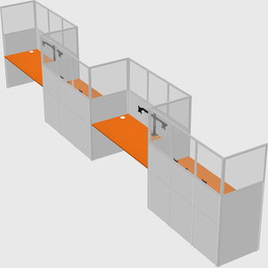 Rectangular cubicles