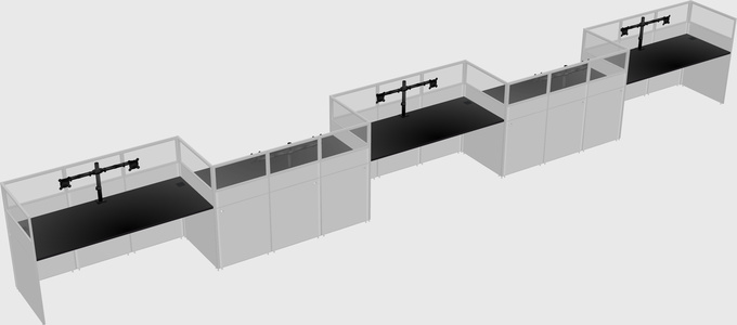 Rectangular cubicles