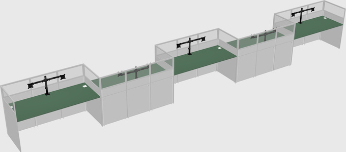 Rectangular cubicles