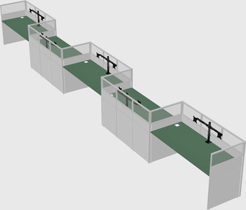 Rectangular cubicles