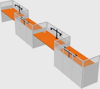 Rectangular cubicles