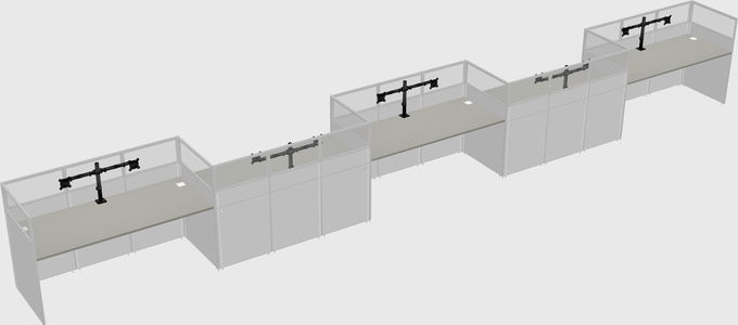 Rectangular cubicles
