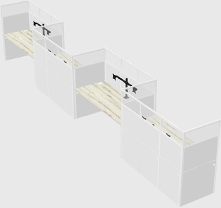 Rectangular cubicles