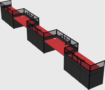 Rectangular cubicles