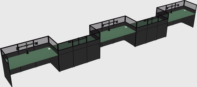 Rectangular cubicles