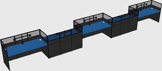 Rectangular cubicles