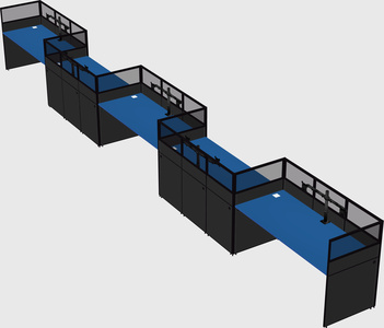 Rectangular cubicles