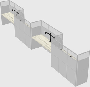 Rectangular cubicles