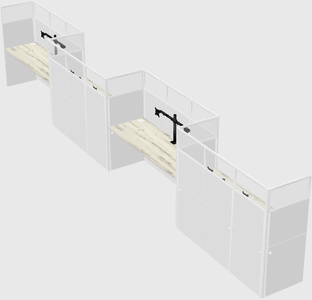 Rectangular cubicles