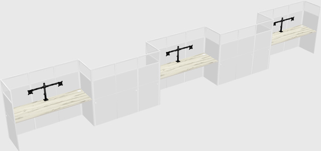Rectangular cubicles