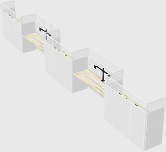 Rectangular cubicles