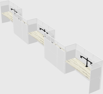 Rectangular cubicles