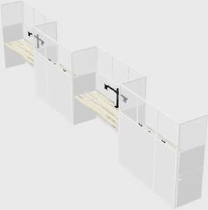 Rectangular cubicles