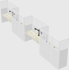 Rectangular cubicles