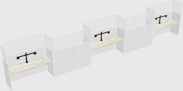 Rectangular cubicles