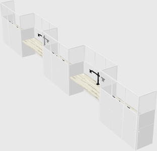 Rectangular cubicles