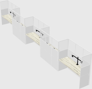 Rectangular cubicles