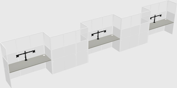 Rectangular cubicles