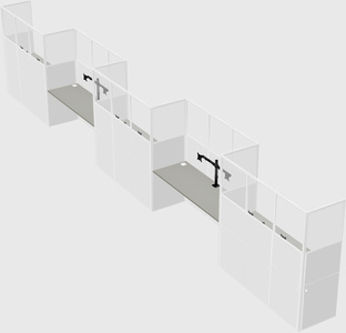 Rectangular cubicles