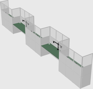 Rectangular cubicles