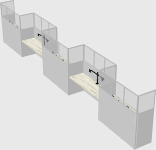Rectangular cubicles