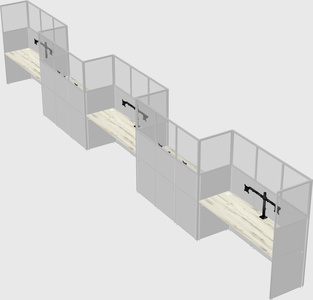 Rectangular cubicles