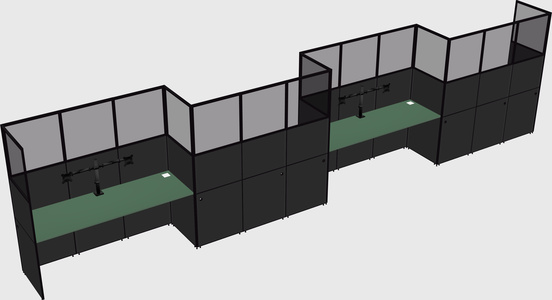 Rectangular cubicles