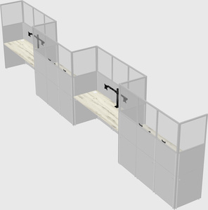 Rectangular cubicles