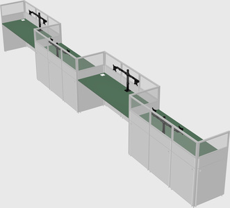 Rectangular cubicles