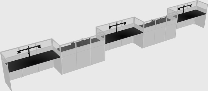 Rectangular cubicles