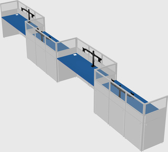Rectangular cubicles
