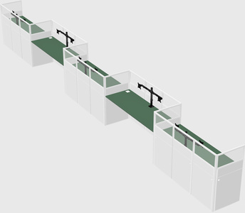 Rectangular cubicles