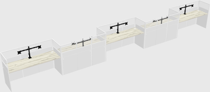 Rectangular cubicles