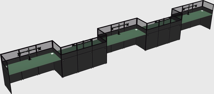 Rectangular cubicles